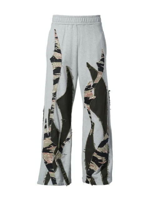 YUKI HASHIMOTO patchwork-design track pants Grey YH25S252010208EXAS