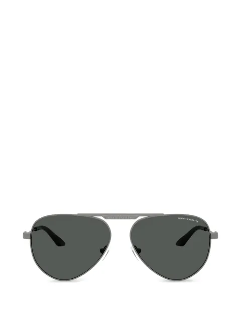Armani Exchange double-bridge pilot-frame sunglasses Grey AX2060S