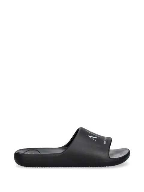 Armani Exchange logo-print slides Black XM002744AF2