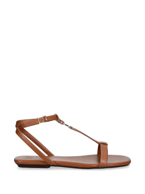Armani Exchange logo-plaque T-bar sandals Brown XW002581AF1