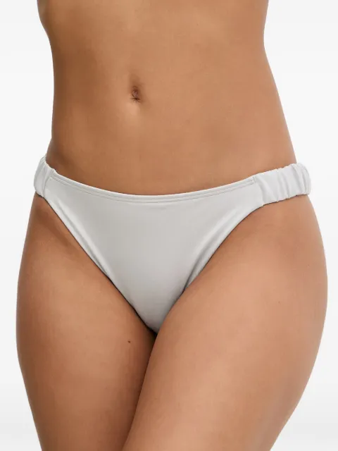 Armani Exchange ruched-side bikini bottoms Grey XW002369AF2