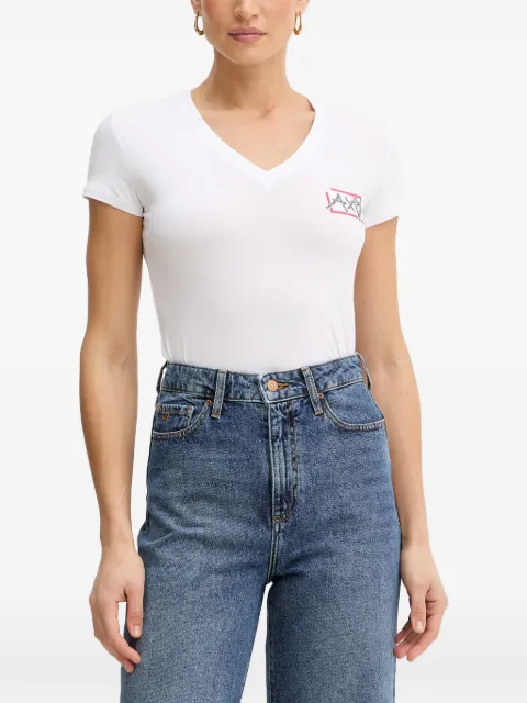 Armani Exchange embellished V-neck T-shirt White XW002318AF16294