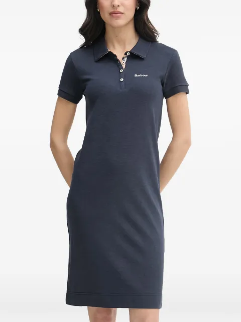 Barbour logo-embroidered mini dress Blue LDR0416