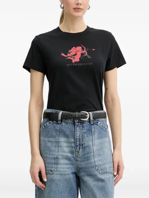 Armani Exchange graphic-print logo T-shirt Black XW002296AF17172