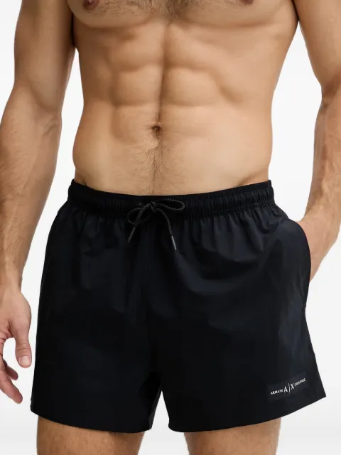Armani Exchange logo-print drawstring swim shorts Blue XM000829AF22576
