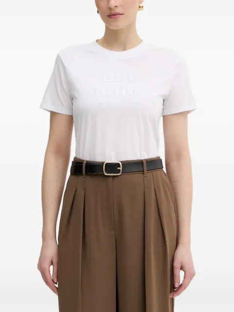 Armani Exchange logo-embroidered short-sleeve T-shirt White XW002334AF10358