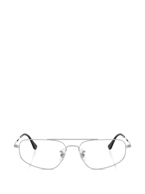 Ray-Ban double-bridge pilot-frame glasses Silver RB6550