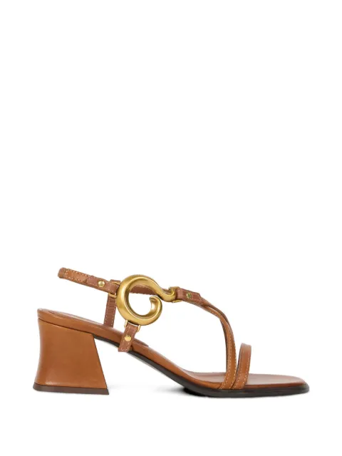 ETRO strappy leather heeled sandals Brown WS4F0052AP461