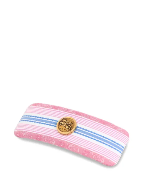 ETRO striped cotton hair clip Pink WF6B0006AC11H