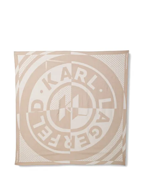 Karl Lagerfeld logo-print scarf Neutrals B2W3304