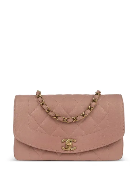 CHANEL Pre-Owned 1994-1996 Diana Caviar-leather shoulder bag Pink 126656