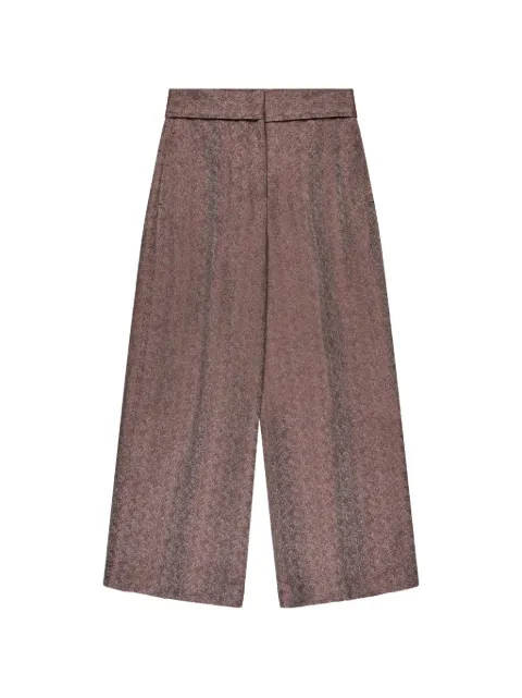slowear herringbone-weave regular-fit trousers Brown 171951D7068
