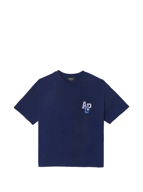 A.P.C. logo-print T-shirt Blue COHBUH26637