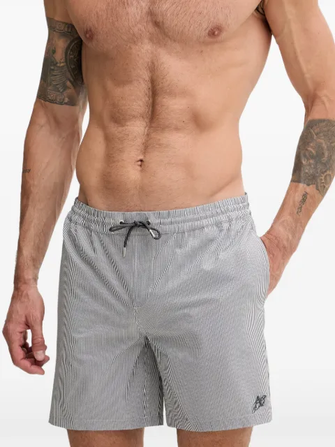 AllSaints seersucker striped swim shorts White M005WE