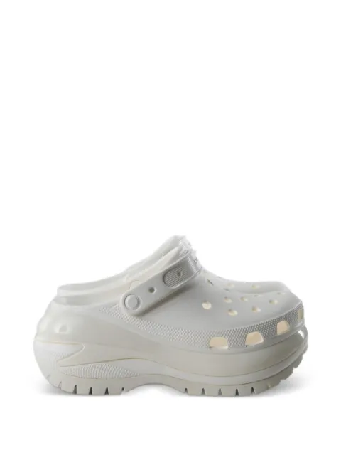 Crocs Mega Crush perforated mules White 207988