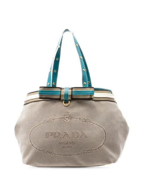 Prada Pre-Owned 2013-2026 Canvas Canapa Logo tote bag Blue GR7XTPXJ6JNNCUY8