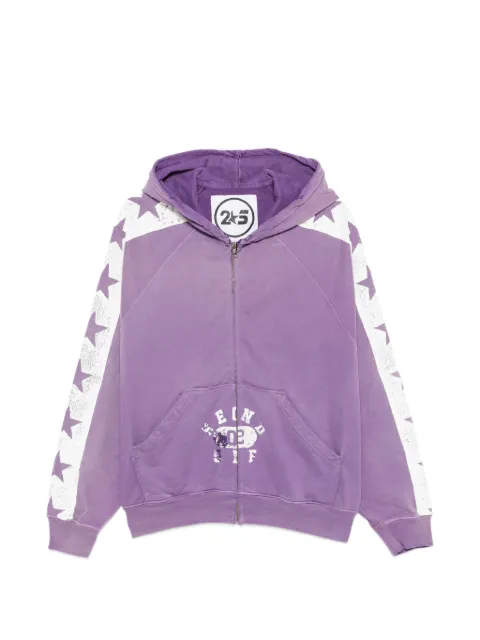 SECND SLF star-print zip-up hoodie Purple ALSTHD