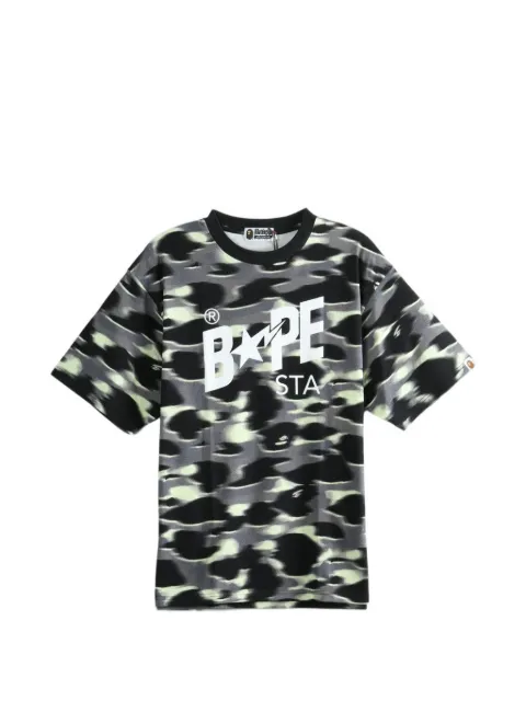 A BATHING APE® camouflage-print T-shirt Black 1M30109304