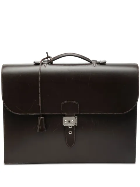 Hermès Pre-Owned 2000-2014 Box Calf Sac A Depeches 38 business bag Brown 0MXDWZHHL9U6MIVN