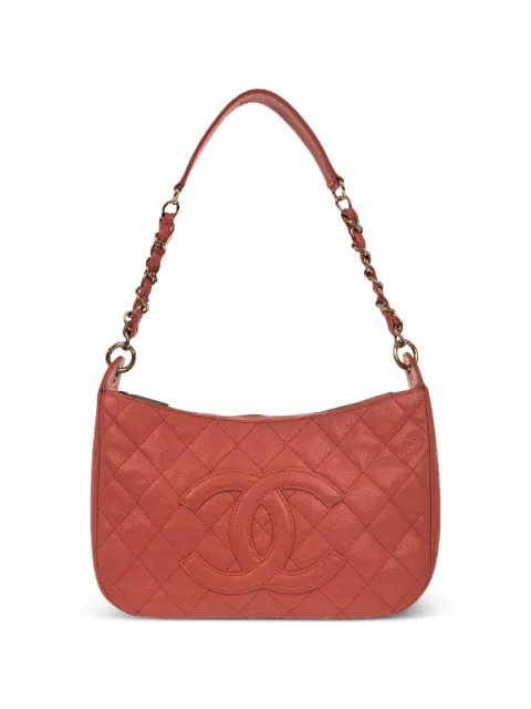 CHANEL Pre-Owned 2002-2003 Caviar-leather shoulder bag Pink 146254