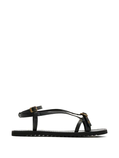 AllSaints Tyla eyelet-embellished buckled sandals Black W120FE