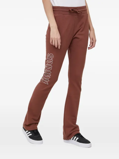 adidas rhinestone-logo track pants Brown HF6772