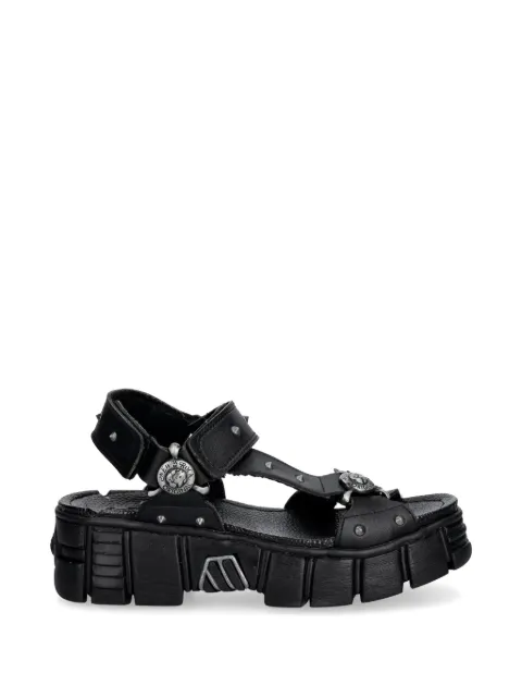 NEW ROCK stud-embellished chunky-sole sandals Black MBIOS120V1