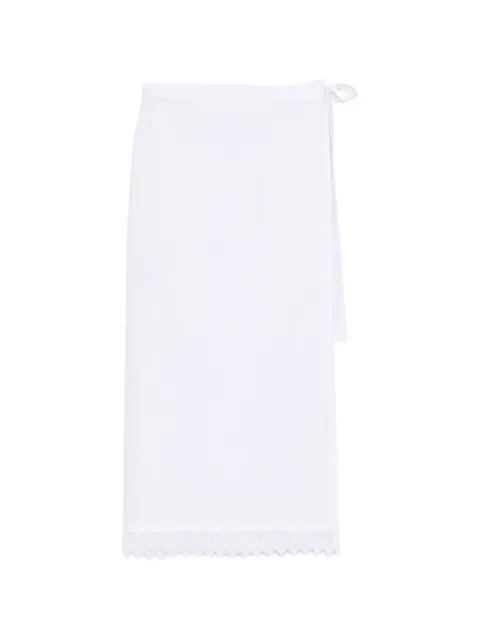 THE NINA STUDIO lace-detail midi skirt White MAYAL