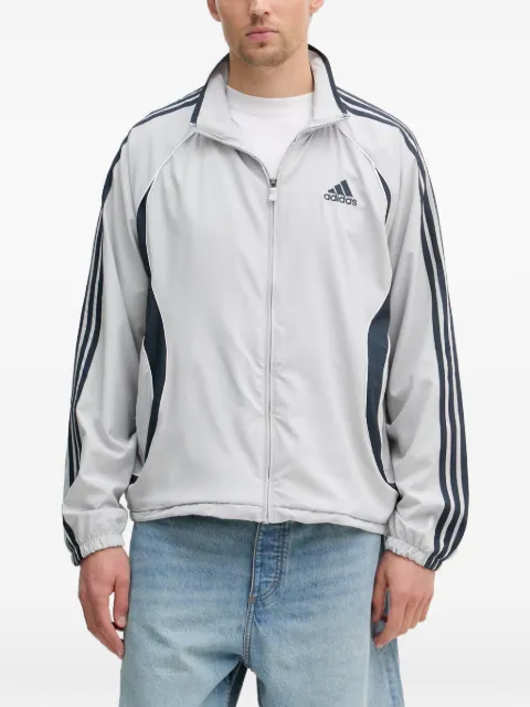 adidas Teamgeist Adicolor logo-embroidered stripe-detail jacket Grey KD5856