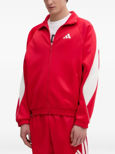 adidas Stadium colour-block logo-print jacket Red KE9574
