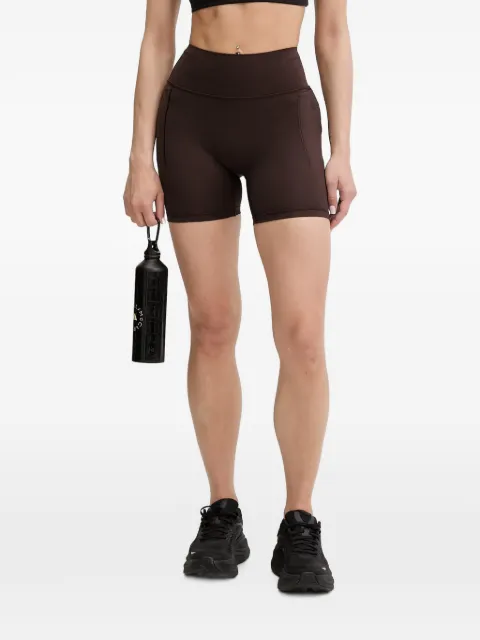 adidas Optimé logo-print high-waisted shorts Brown KF1043