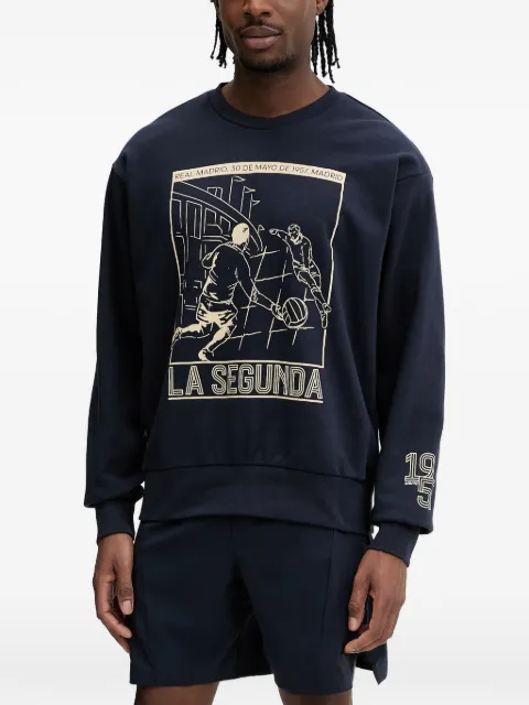 adidas Real Madrid Heritage graphic-print sweatshirt Blue JZ7040