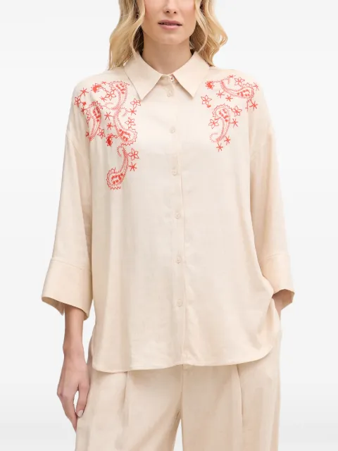 Mos Mosh Audri paisley-embroidered shirt Neutrals 176960
