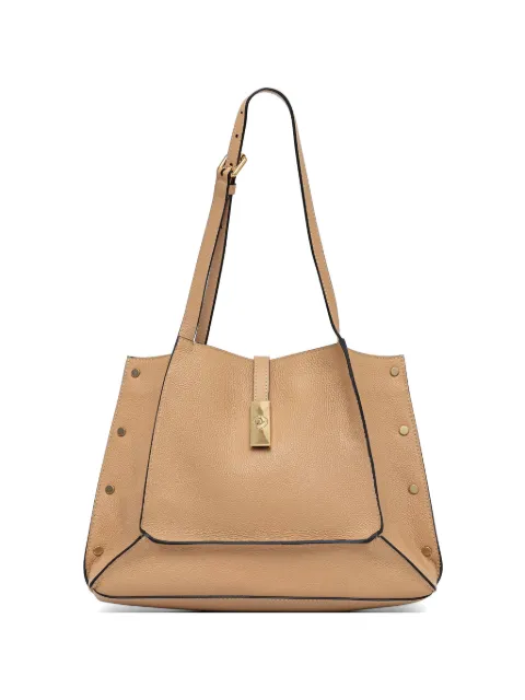 Pollini pebbled leather stud-embellished tote bag Neutrals PC4416PP1OQC1