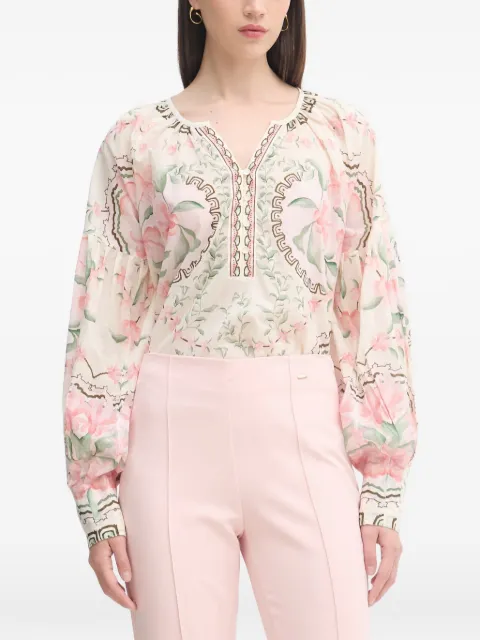 Mos Mosh Wylde floral-print balloon-sleeve blouse Neutrals 178220