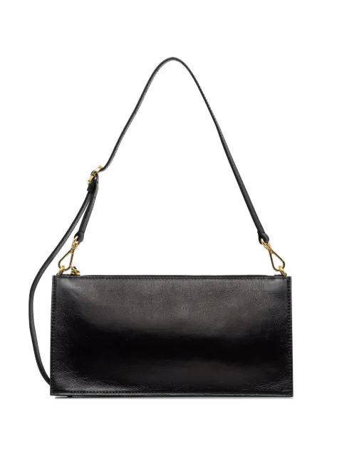Pollini logo-patch zip-top tote bag Black PC4456PP0OQA0