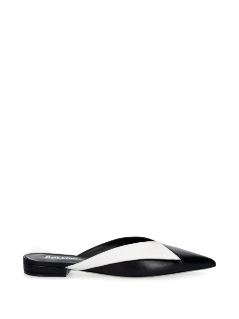 Pollini pointed-toe leather mules Black SA11061C1OTE100A