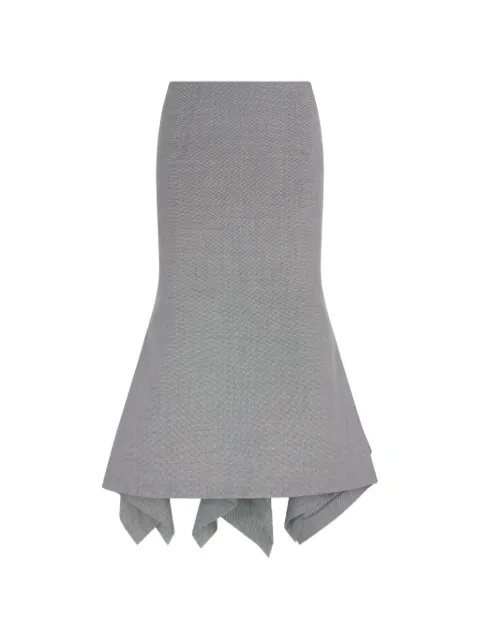 The Attico asymmetric ruffled midi skirt Grey 260WCS00299WWC002AA020