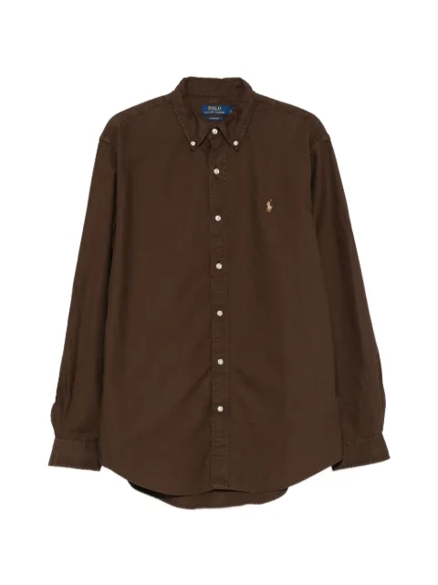 Polo Ralph Lauren embroidered-logo button-down shirt Brown 710805564519