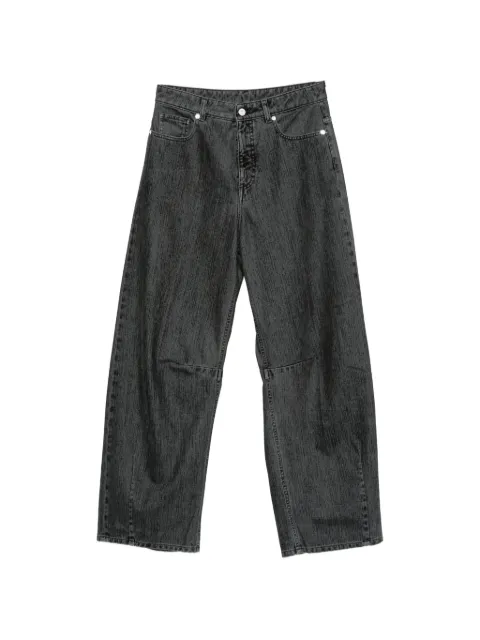 Nine In The Morning Sofy Ergonomic wide-leg jeans Black 9FW26SOF11