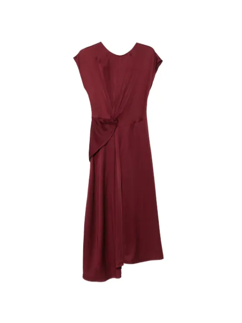 Victoria Beckham twist-detail asymmetric-hem dress Red 1226WDR007292D2
