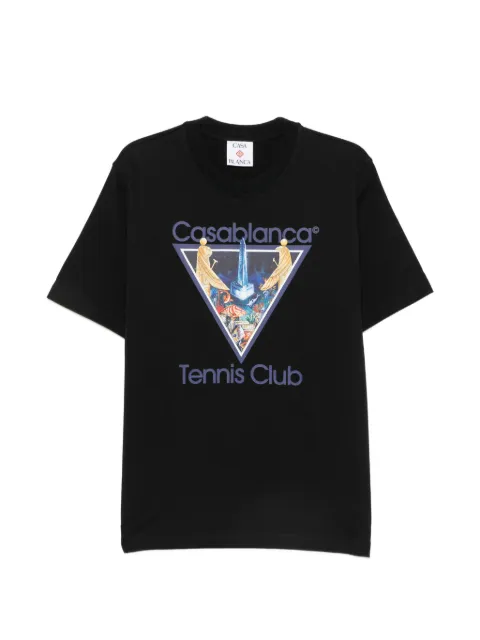 Casablanca Monde Perdu Tennis Club Icon graphic-print T-shirt Black MAW26JTS00107