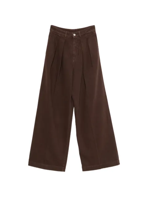 Nine In The Morning Giordana pleated wide-leg trousers Brown 9FW26GIR05GIORDANAH44