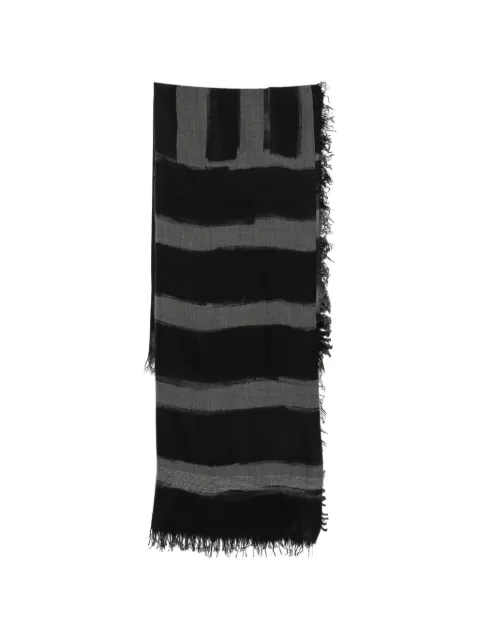 Faliero Sarti striped frayed scarf Black I272018TIDORO2650