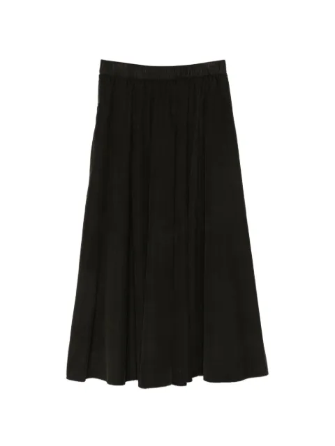 ASPESI pleated corduroy midi skirt Black W6G2289G53685331