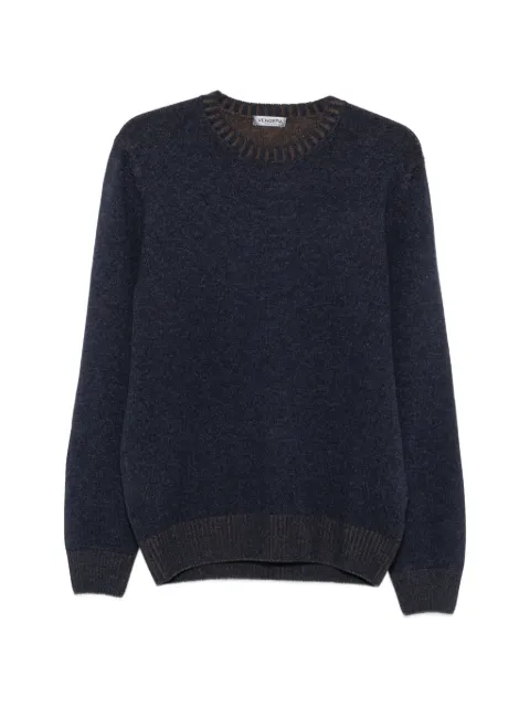 Vengera contrast-trim crew-neck sweater Blue 2315519613