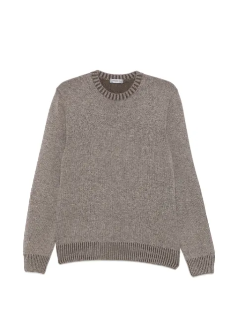 Vengera ribbed-knit-trim sweater Brown 2315519613039