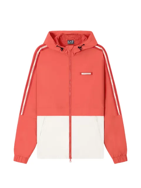 Ea7 Emporio Armani colour-block logo-tape jacket Red 7M001486AF13190
