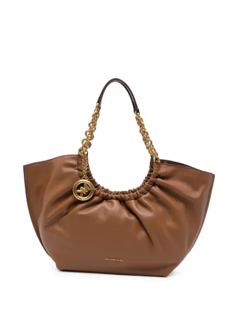 Michael Kors small Indie Cinch chain-link shoulder bag Brown 30T6A50T5L230