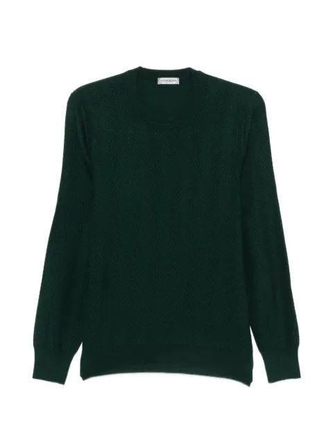 Vengera chevron-knit long-sleeve sweater Green 5716714250464